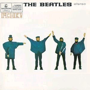 Album cover parody of Help! [FCUK] by Beatles
