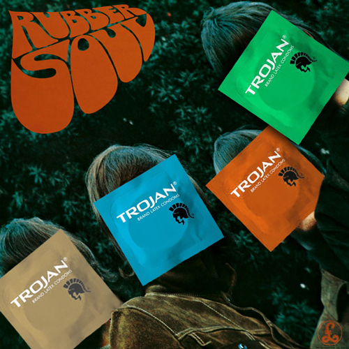 Album cover parody of Rubber Soul by The Beatles