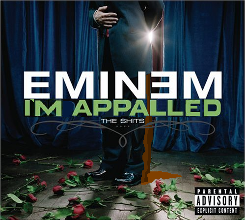 Album cover parody of Curtain Call by Eminem
