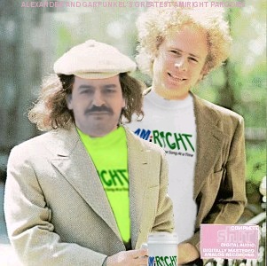 Album cover parody of Simon & Garfunkel - Greatest Hits by Simon & Garfunkel