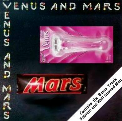 Album cover parody of Venus and Mars by Paul McCartney, Wings