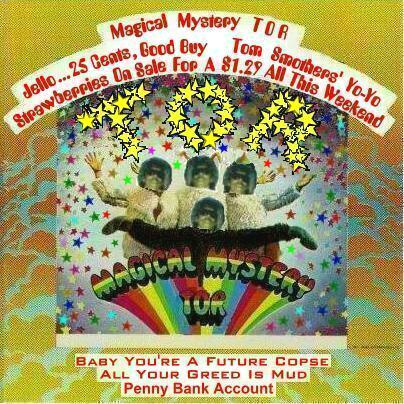 Album cover parody of Magical Mystery Tour by Beatles