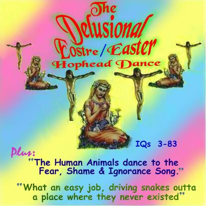 Album cover parody of The Dancing Easter Bunny Hop Song by Karin Michels