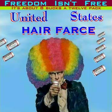 Album cover parody of March to Cadence with United States Air Force by Various Artists