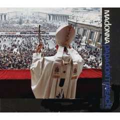 Album cover parody of Papa Don't Preach by Madonna