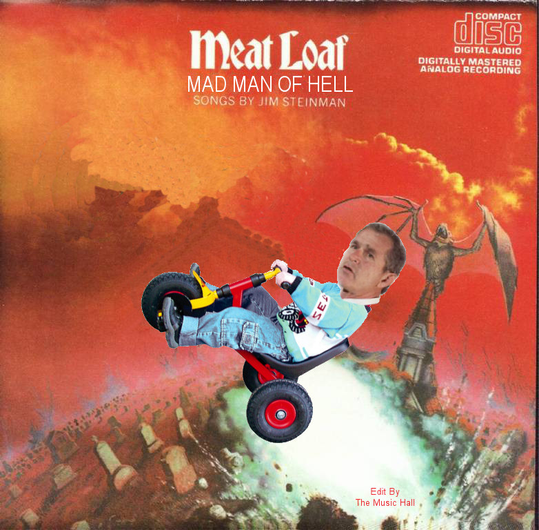 Album cover parody of Bat out of Hell by Meat Loaf