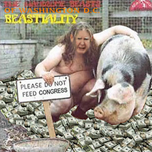 Album cover parody of Beastiality by Handsome Beasts