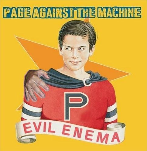 Album cover parody of Evil Empire by Rage Against the Machine
