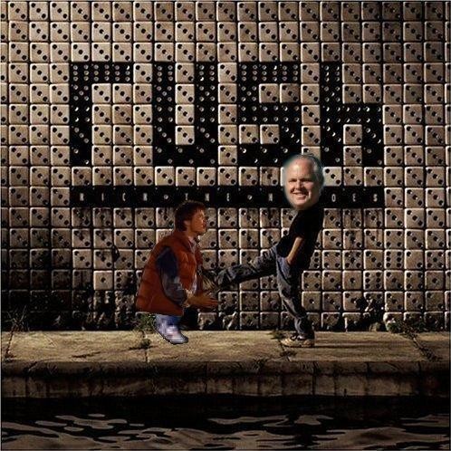Album cover parody of Roll the Bones by Rush