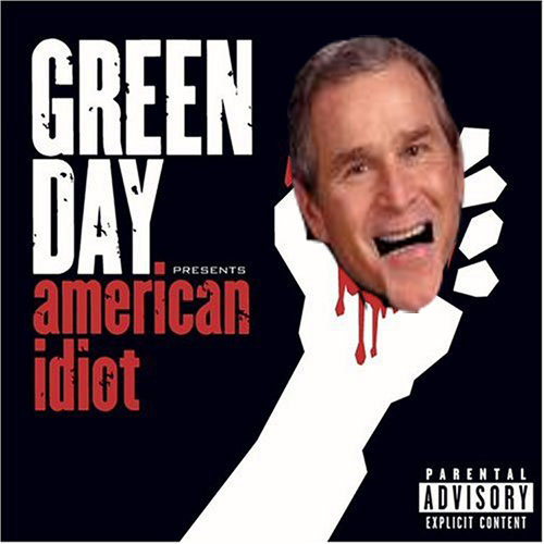 Album cover parody of American Idiot by Green Day