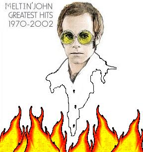 Album cover parody of Elton John - Greatest Hits 1970-2002 by Elton John