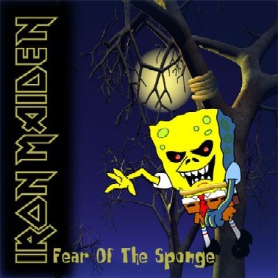 Album cover parody of Fear of the Dark by Iron Maiden