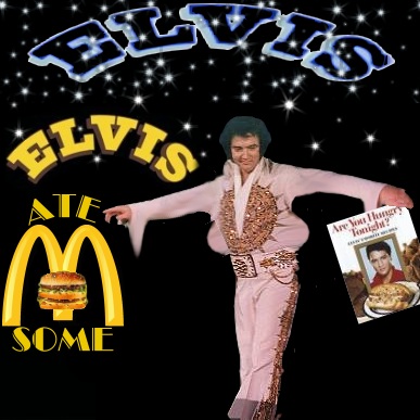 Album cover parody of Elvis At Sun by Elvis Presley