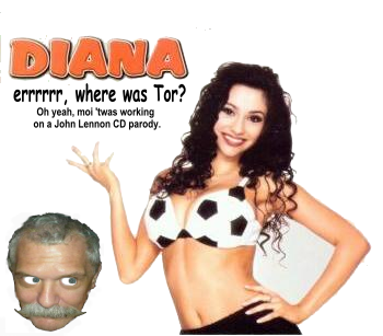 Album cover parody of Er Steht im Tor by Diana