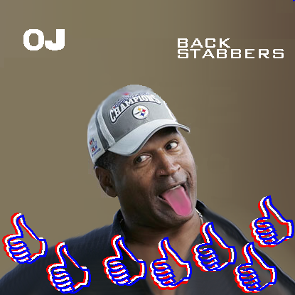 Album cover parody of Back Stabbers by The O'Jays