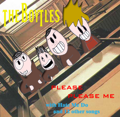 Album cover parody of Please Please Me by The Beatles