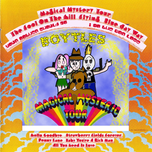 Album cover parody of Magical Mystery Tour by The Beatles