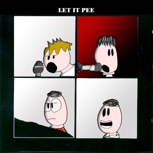 Album cover parody of Let It Be by The Beatles