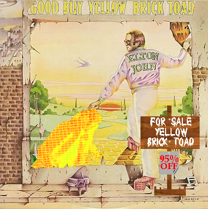 Album cover parody of Goodbye Yellow Brick Road by Elton John