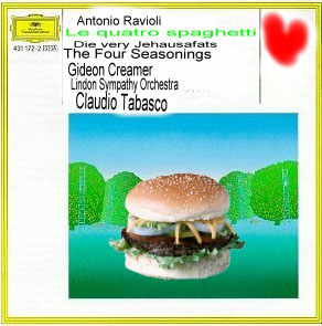 Album cover parody of Vivaldi: The Four Seasons by Gideon Kremer