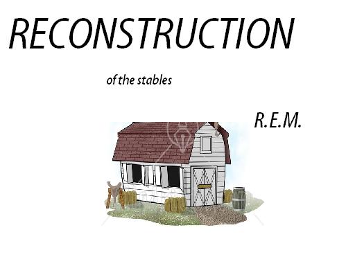 Album cover parody of Reconstruction of the Fables by R.E.M.