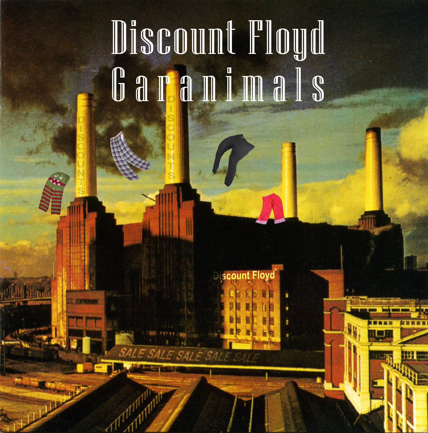 Album cover parody of Animals by Pink Floyd