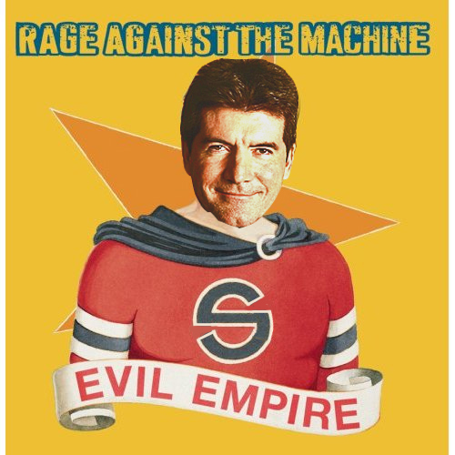 Album cover parody of Evil Empire by Rage Against the Machine