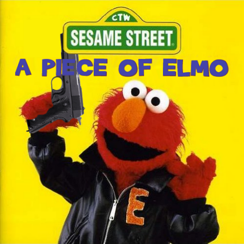 Album cover parody of Best of Elmo by Sesame Street