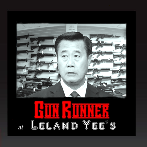 Album cover parody of In Guns At Cyrano's by Rum Runner