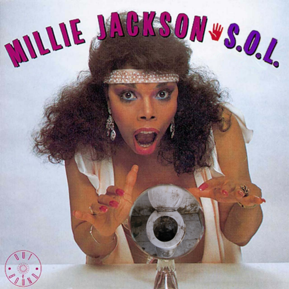 Album cover parody of E.S.P. (Extra Sexual Persuasion) by Millie Jackson