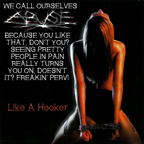 Album cover parody of Like a Virgin by Abuse