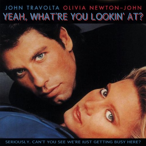 Album cover parody of Two Of A Kind (1983 Film) by Olivia Newton-John, John Travolta, et al.