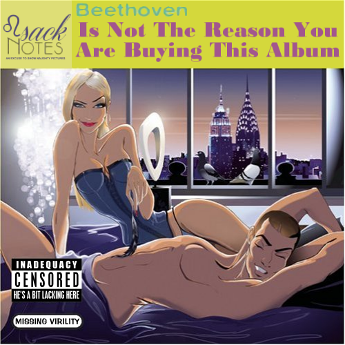 Album cover parody of Bedroom Bliss with Beethoven by Love Notes