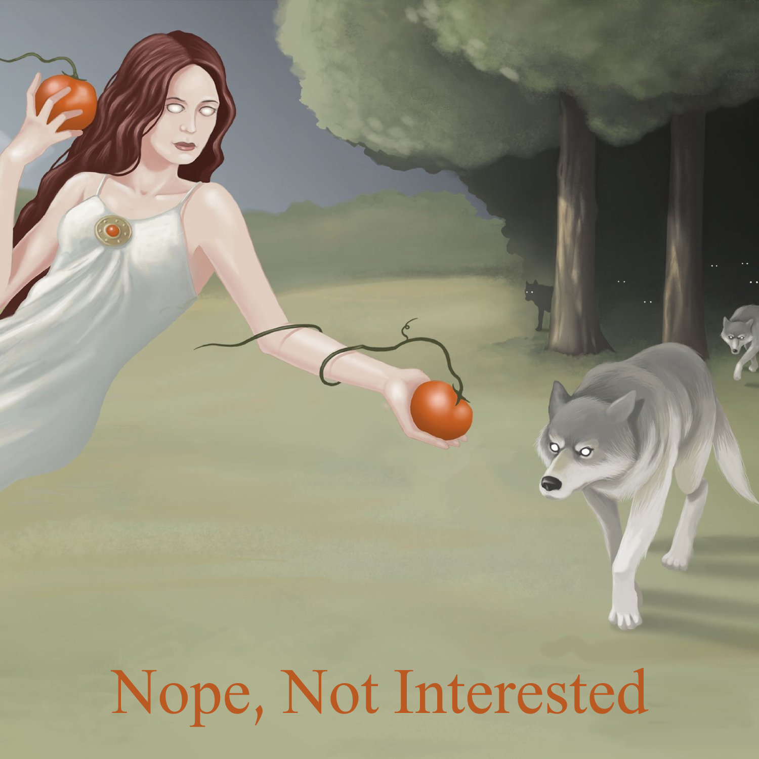 Album cover parody of Call of the Wolf Peach by Pale White Moon