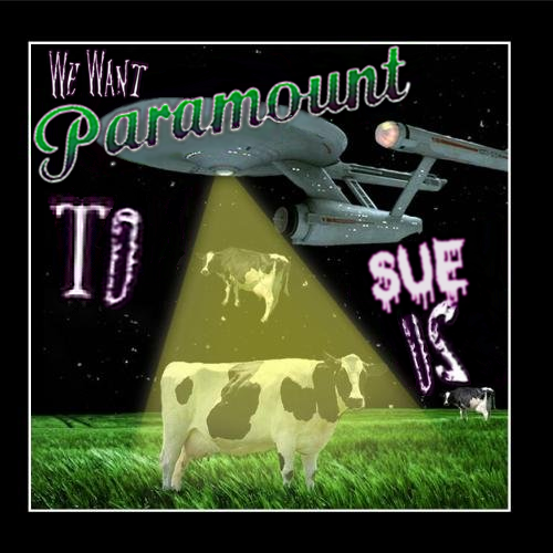 Album cover parody of Aliens Rape Cows by Cellpan