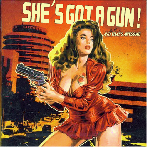 Album cover parody of Golden Bullets by LA Guns