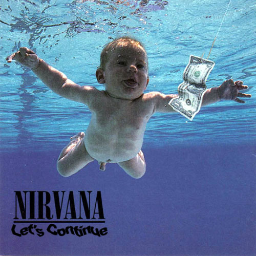 Album cover parody of Nevermind by Nirvana