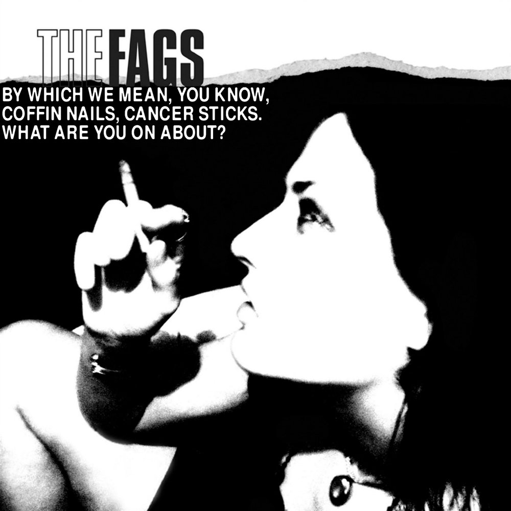 Album cover parody of Light Em Up by Fags