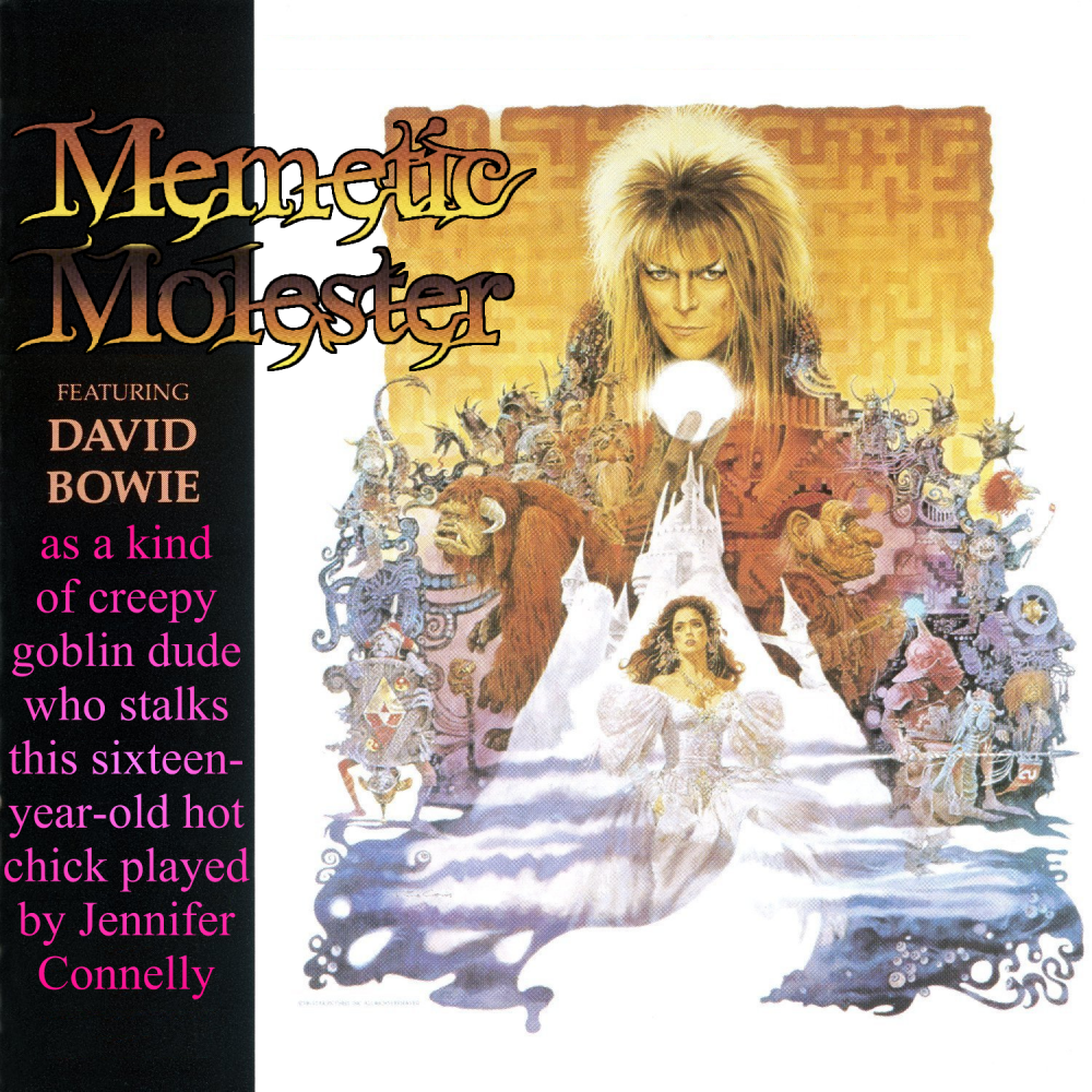 Album cover parody of Labyrinth: From The Original Soundtrack Of The Jim Henson Film by David Bowie