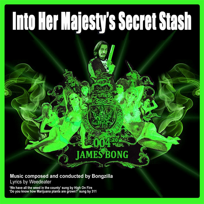 Album cover parody of On Her Majesty's Secret Service by James Bond - OST