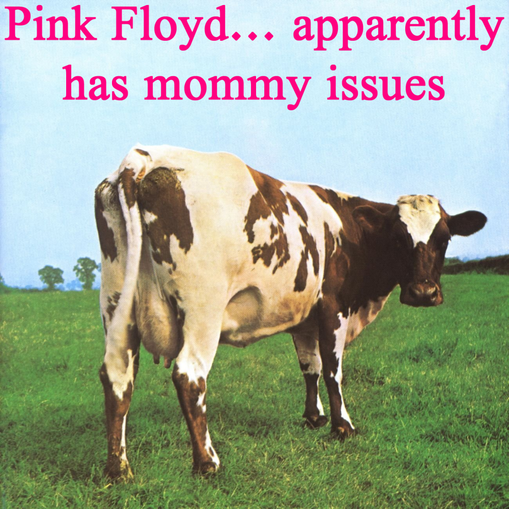 Album cover parody of Atom Heart Mother by Pink Floyd