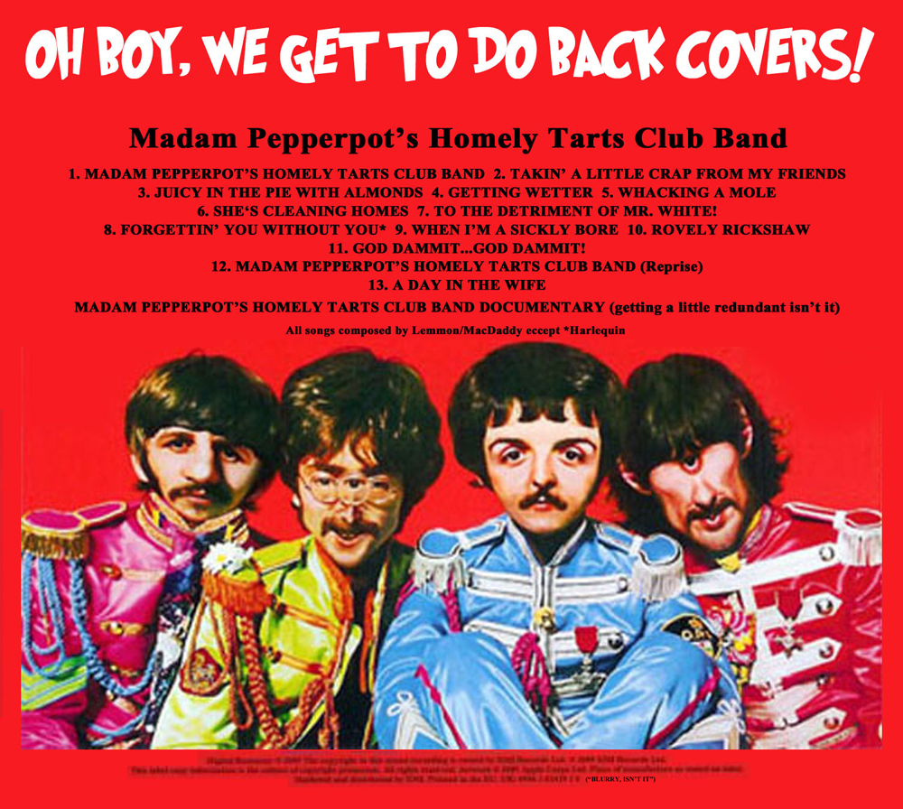Album cover parody of Sgt. Pepper's Lonely Hearts Club Band by The Beatles