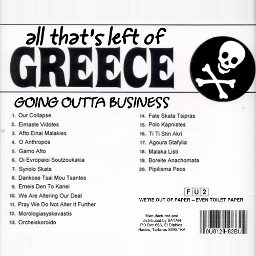 Album cover parody of All the Best From Greece by Various Artists