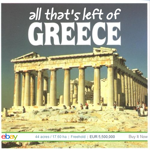 Album cover parody of All the Best From Greece by Various Artists