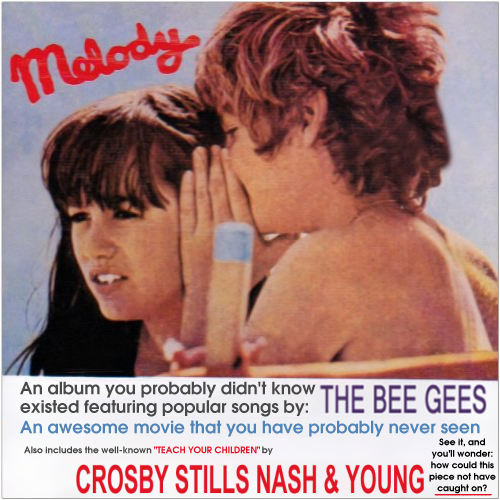 Album cover parody of Melody by Bee Gees & Crosby, Stills, Nash & Young