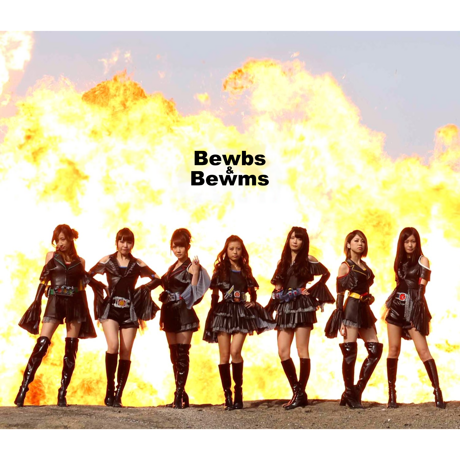 Album cover parody of EXPLODED TYPE-A +bonus(+2DVD)(ltd.sleeve)(ltd.) by Kamen Rider Girls