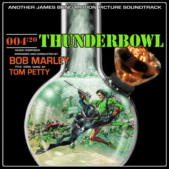 Album cover parody of Thunderball (Original Motion Picture Soundtrack) by Tom Jones Original recording remastered, Soundtrack edition (2003) Audio CD by James Bond - OST