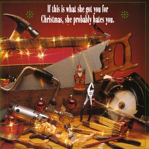 Album cover parody of A Toolbox Christmas by Woody Philips