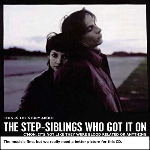 Album cover parody of Lovers of the Arctic Circle (Los Amantes del Circulo Polar) by Alberto Iglesias