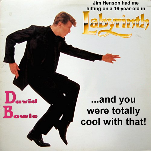 Album cover parody of Magic Dance Dance Mix From Labyrinth by David Bowie
